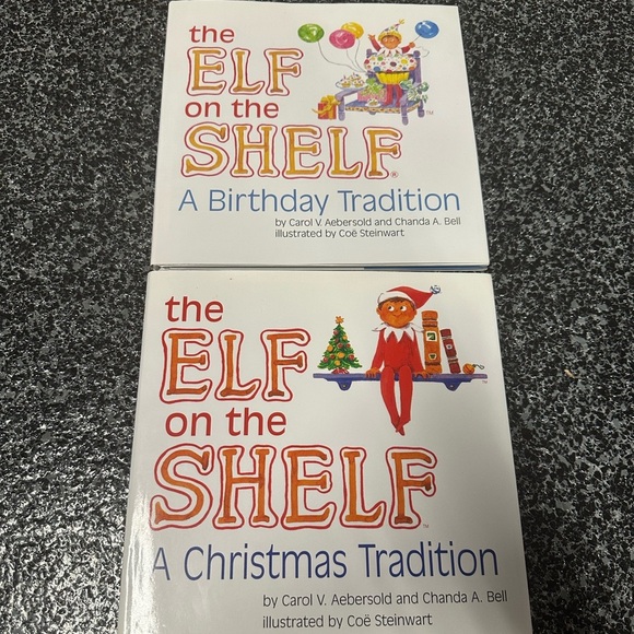 book Other - Elf on the Shelf A Birthday & Christmas Tradition HardCover 2 Children’s Books